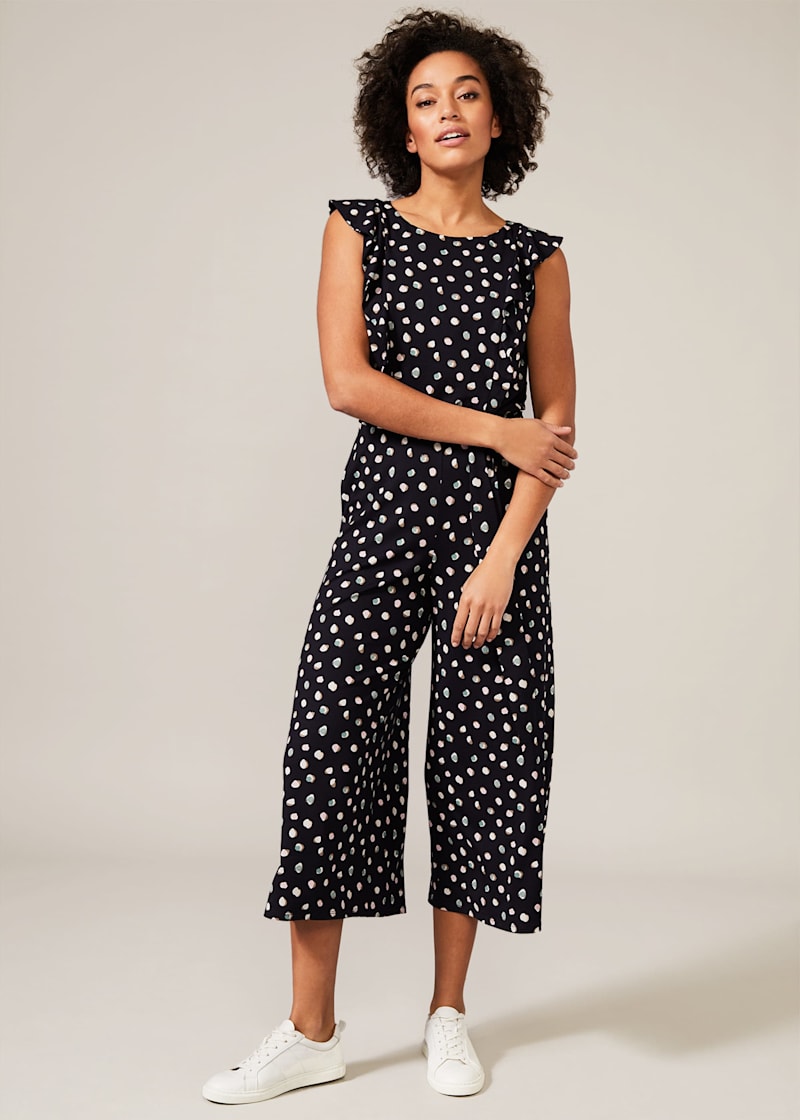 Electra Ditsy Spot Print Jumpsuit