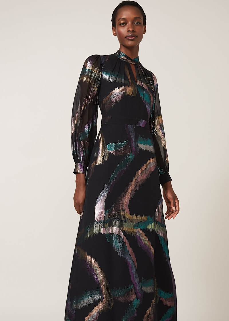 Silk jacquard deals dress