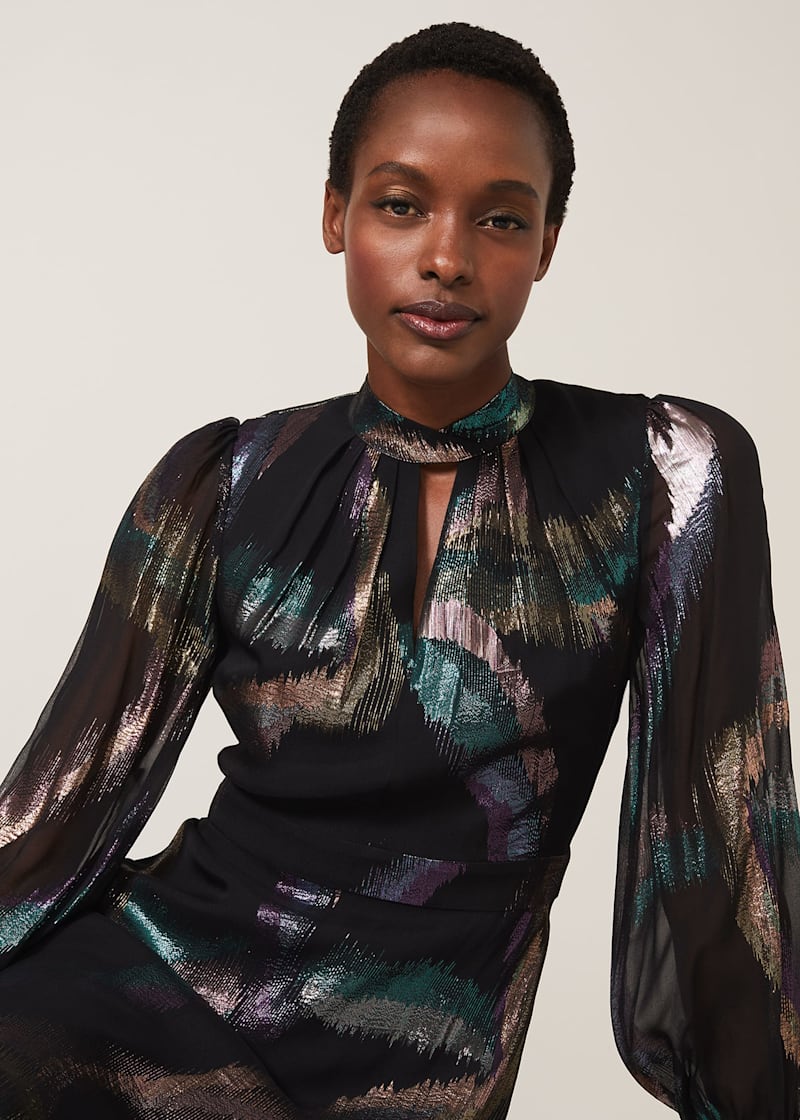 Silk jacquard dress cheap