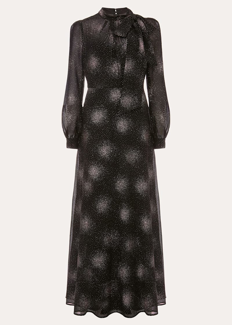 Melina gold and white lace maxi dress store
