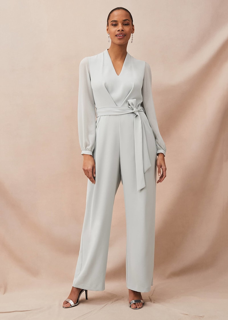 Long sleeve jumpsuit wedding guest hotsell