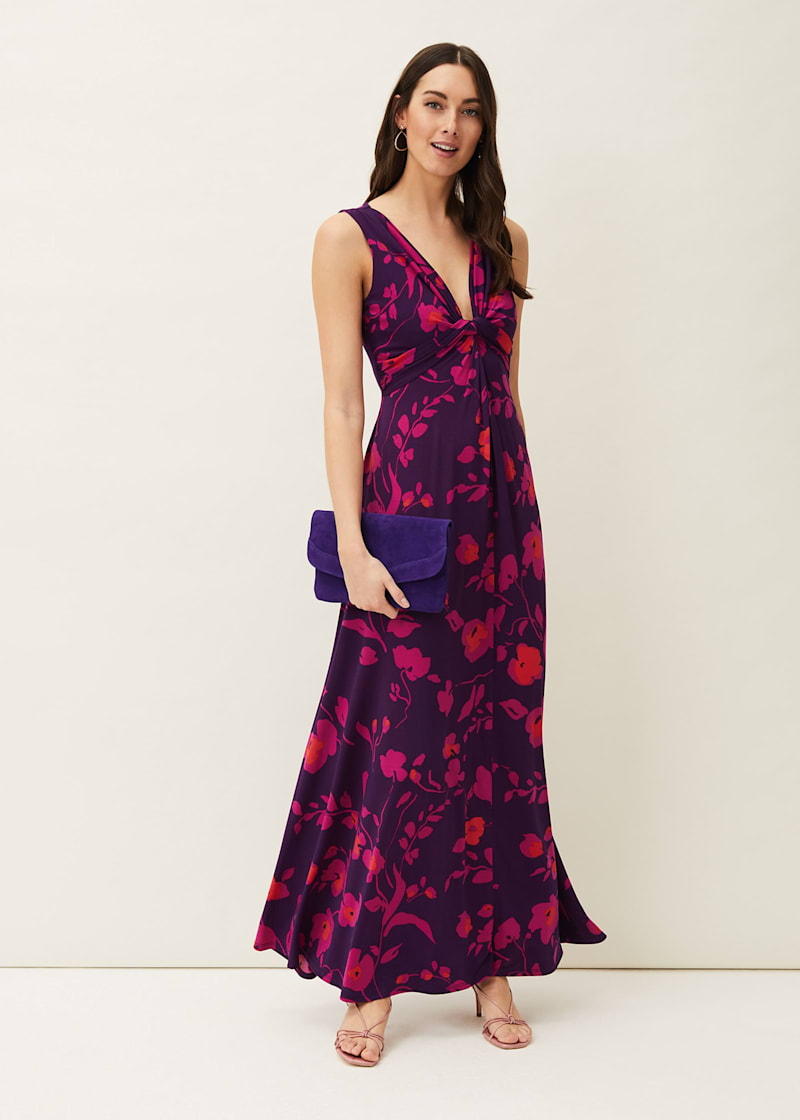 Isla Floral Sleeveless V-Neck Maxi Dress | Phase Eight UK |