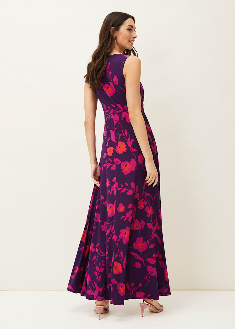 Isla Floral Sleeveless V Neck Maxi Dress