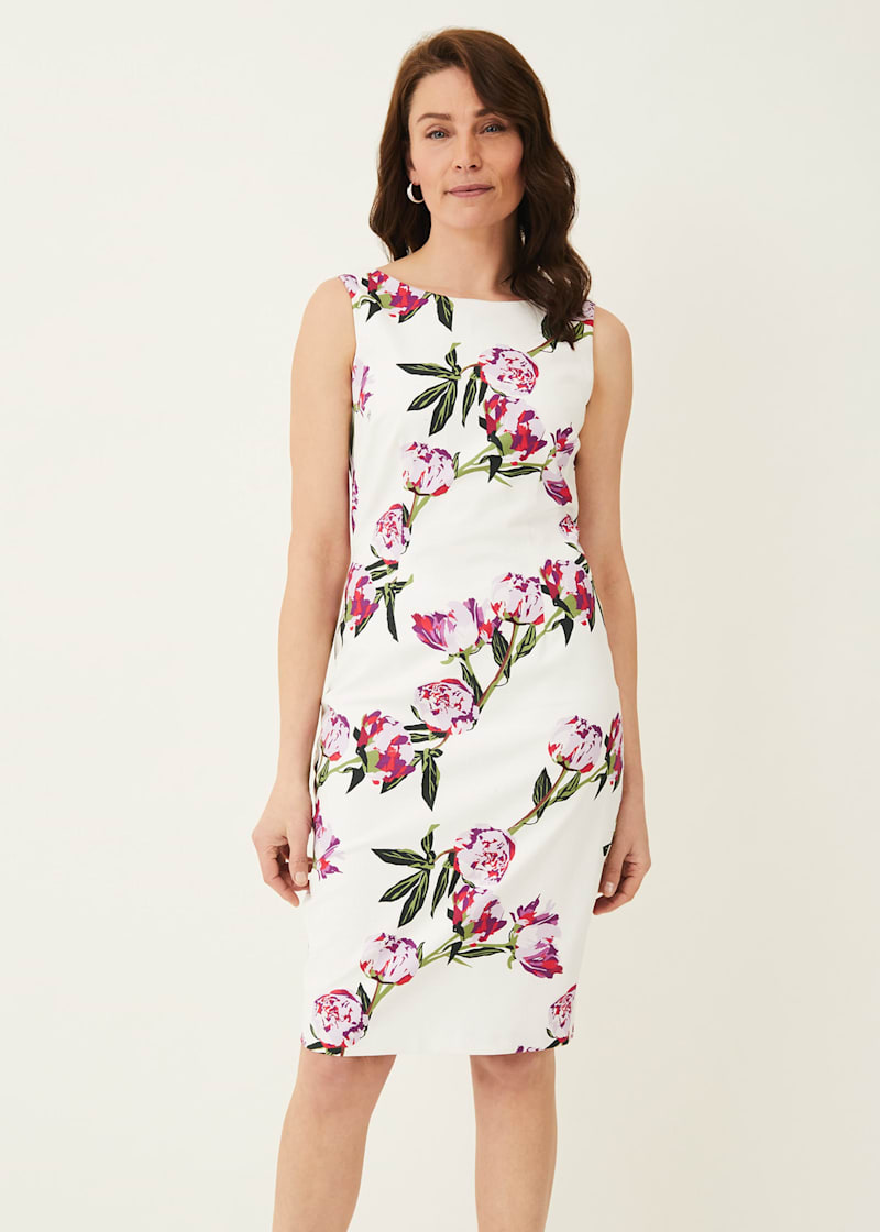 Rochella Peony Print Dress