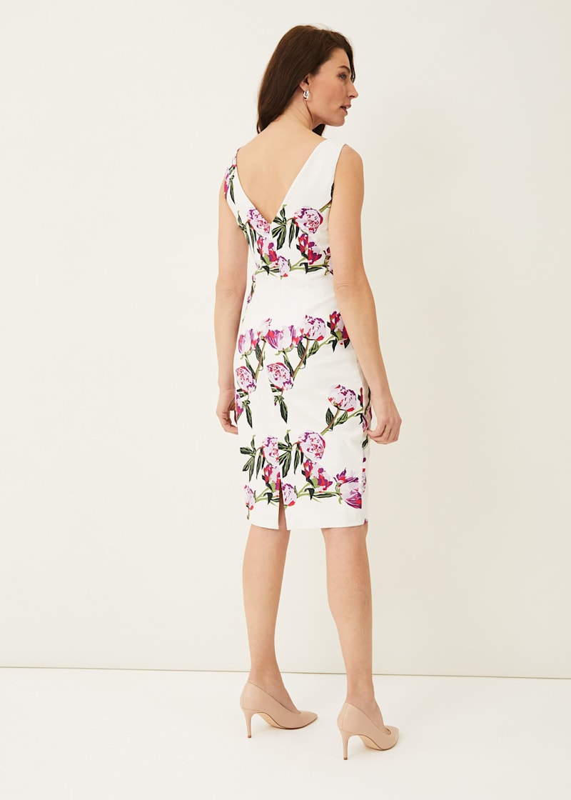 Phase eight peony floral printed dress sale