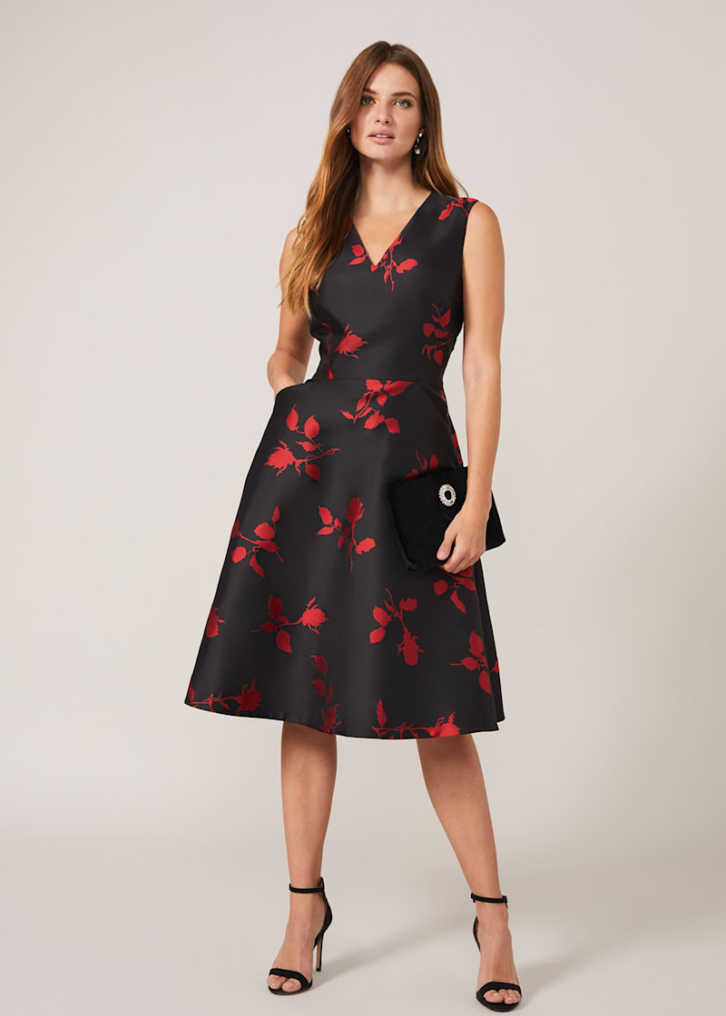 Jordyn Floral Jacquard Dress