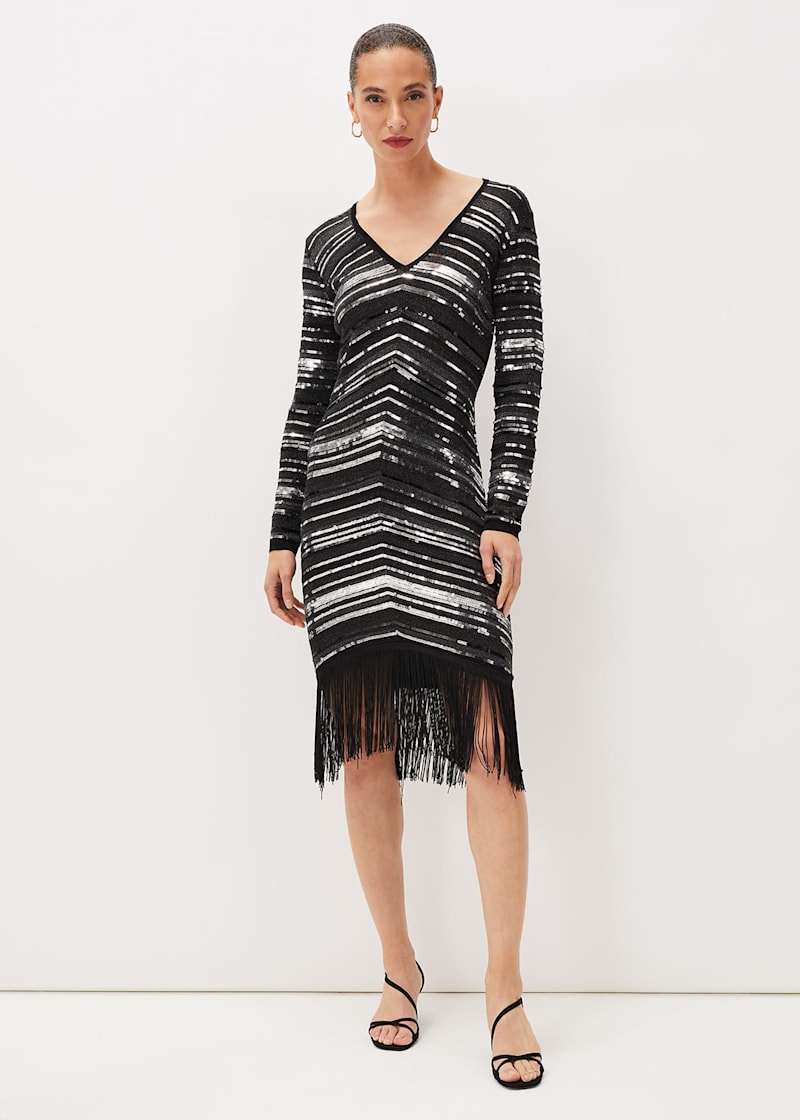 Chevron sequin cheap dress