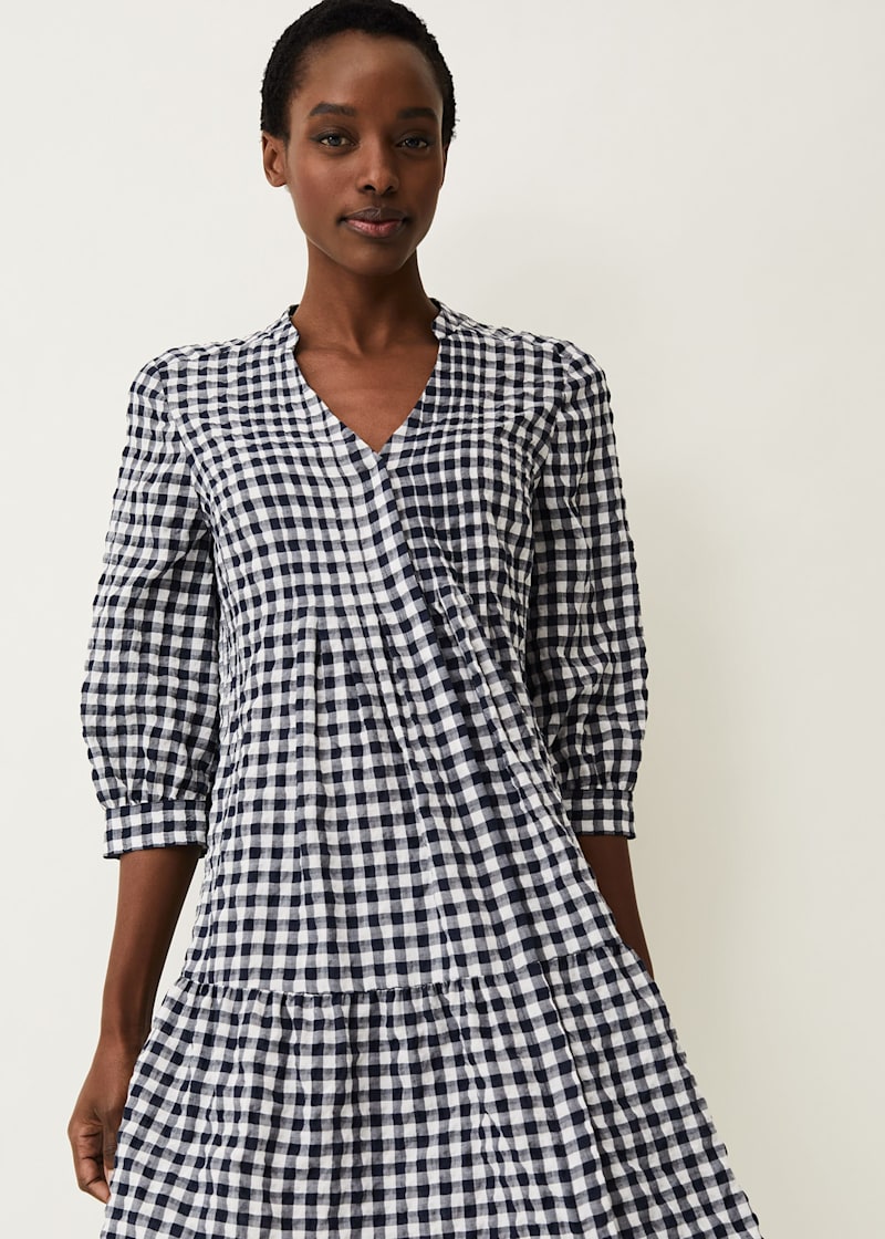 Gingham swing dress top