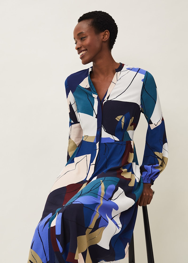 Carmen Print Shirt Dress
