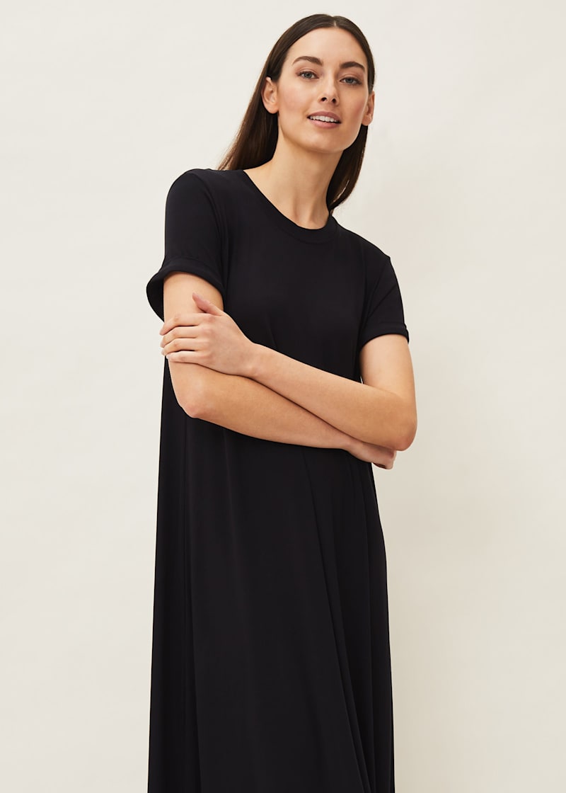 Navy t shirt maxi dress sales