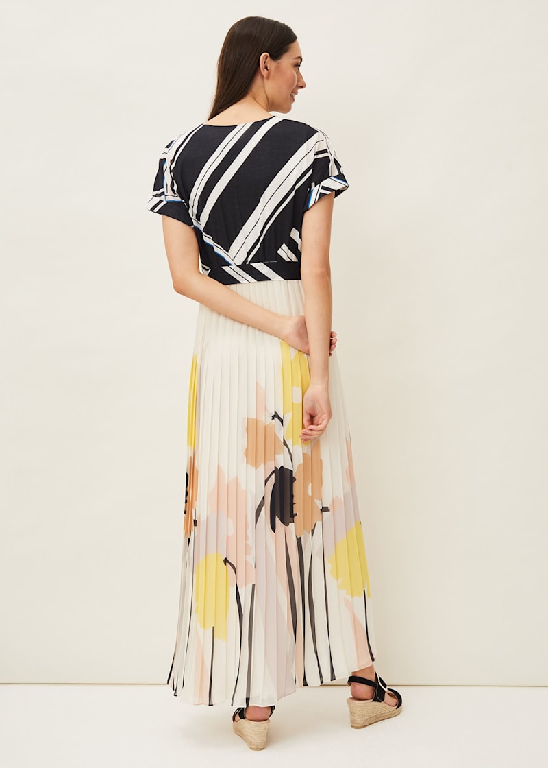 Coast rockafella colour block pleated dress clearance