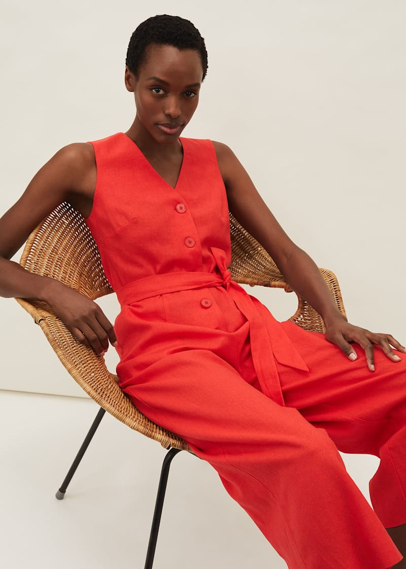 Tia Linen Jumpsuit | Phase Eight UK