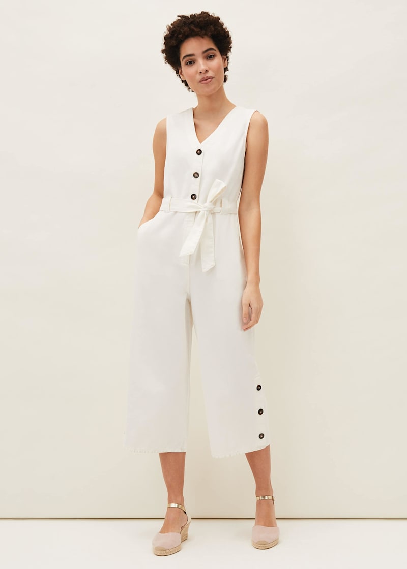 Loft denim jumpsuit discount