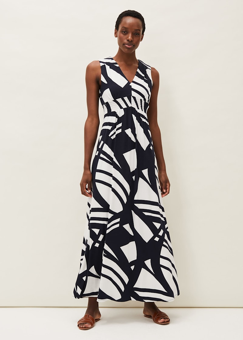 Ostia Abstract Stripe Maxi Dress | Phase Eight UK