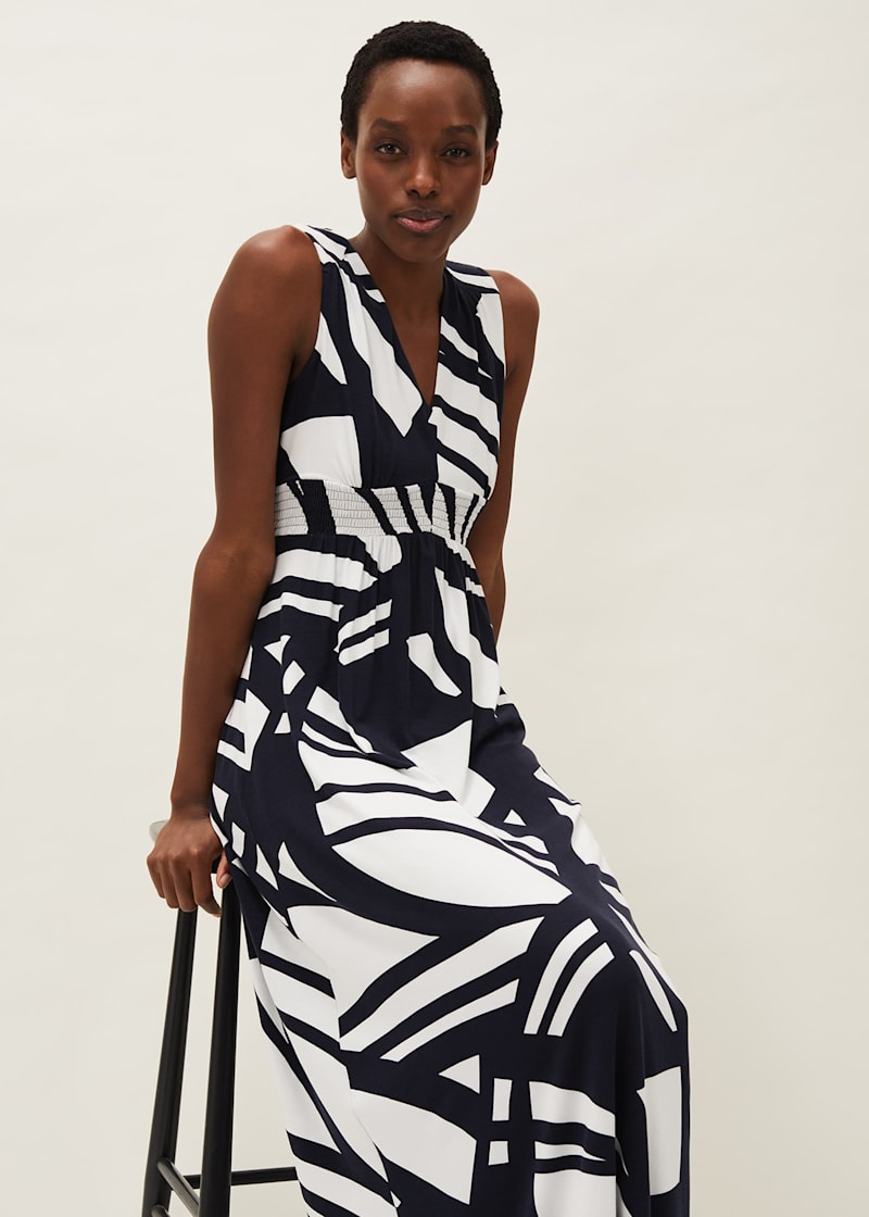 Stripe and floral maxi dress 2025