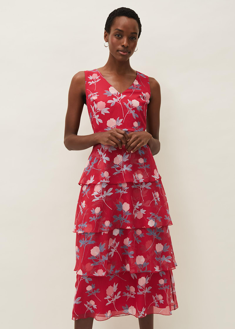 Floral tiered clearance dress