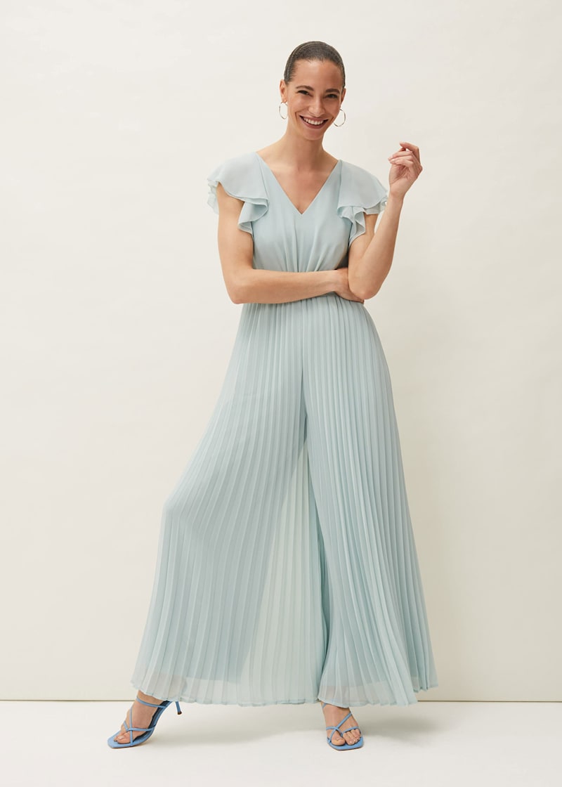 Pleated jumpsuit uk sales