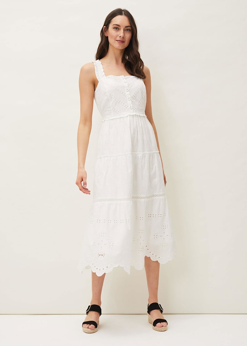 Banana republic eyelet midi dress 2025