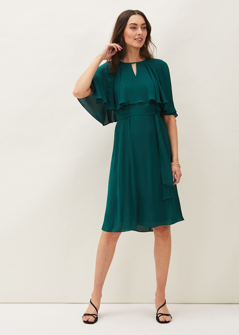 Coast imana midi dress top green
