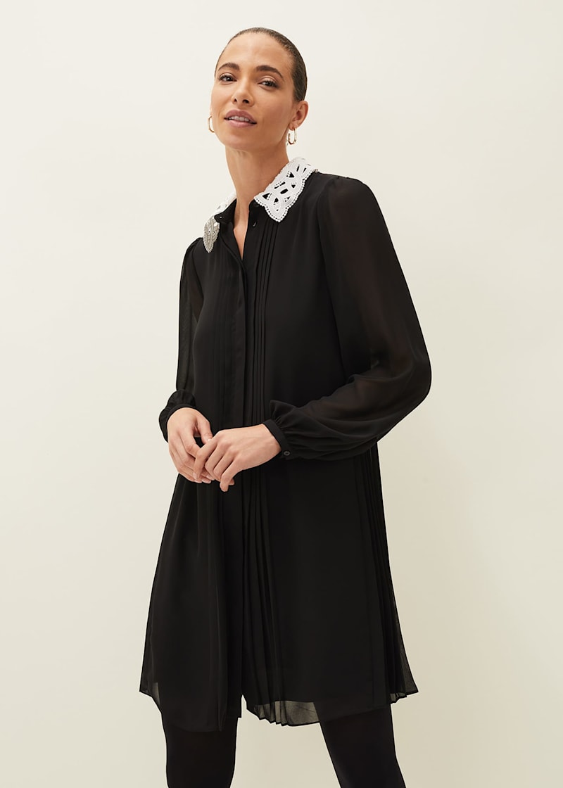Norah Collar Detail Swing Dress