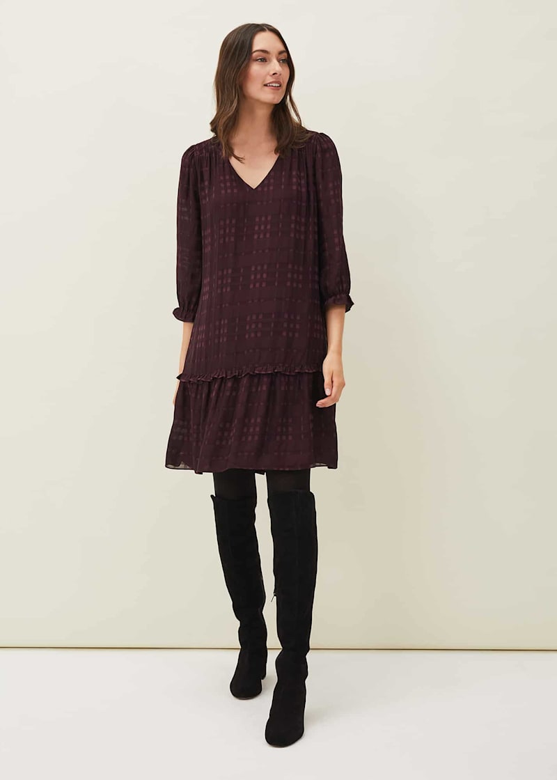 Ruffle swing dress cheap