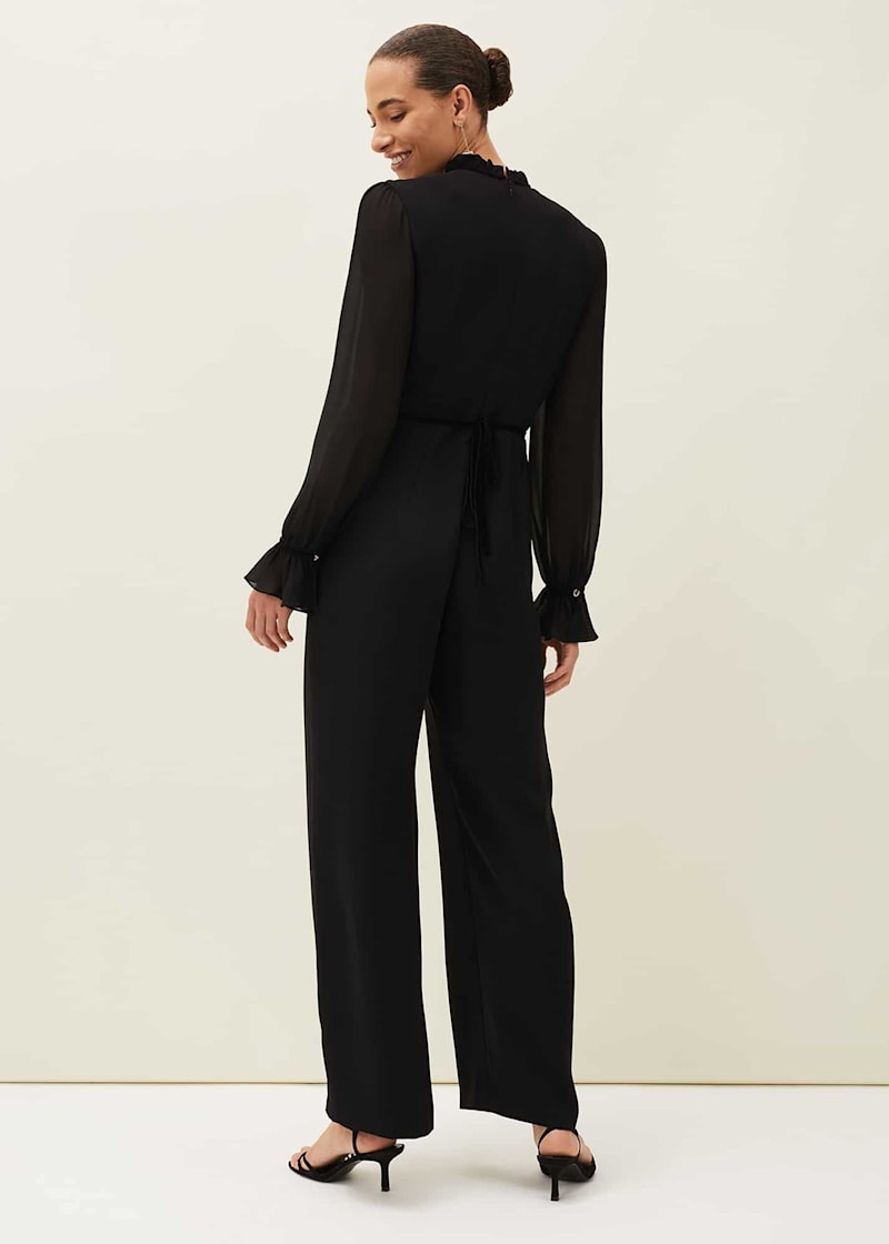 Una Velvet Trim Jumpsuit | Phase Eight UK