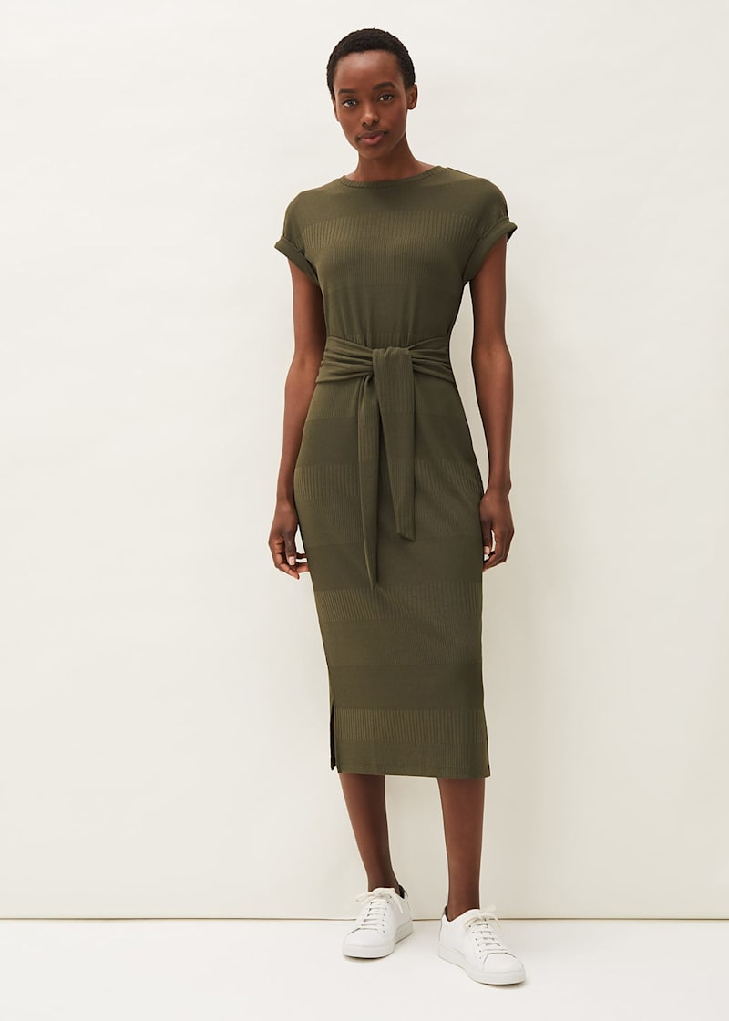 Grey jersey midi dress sale