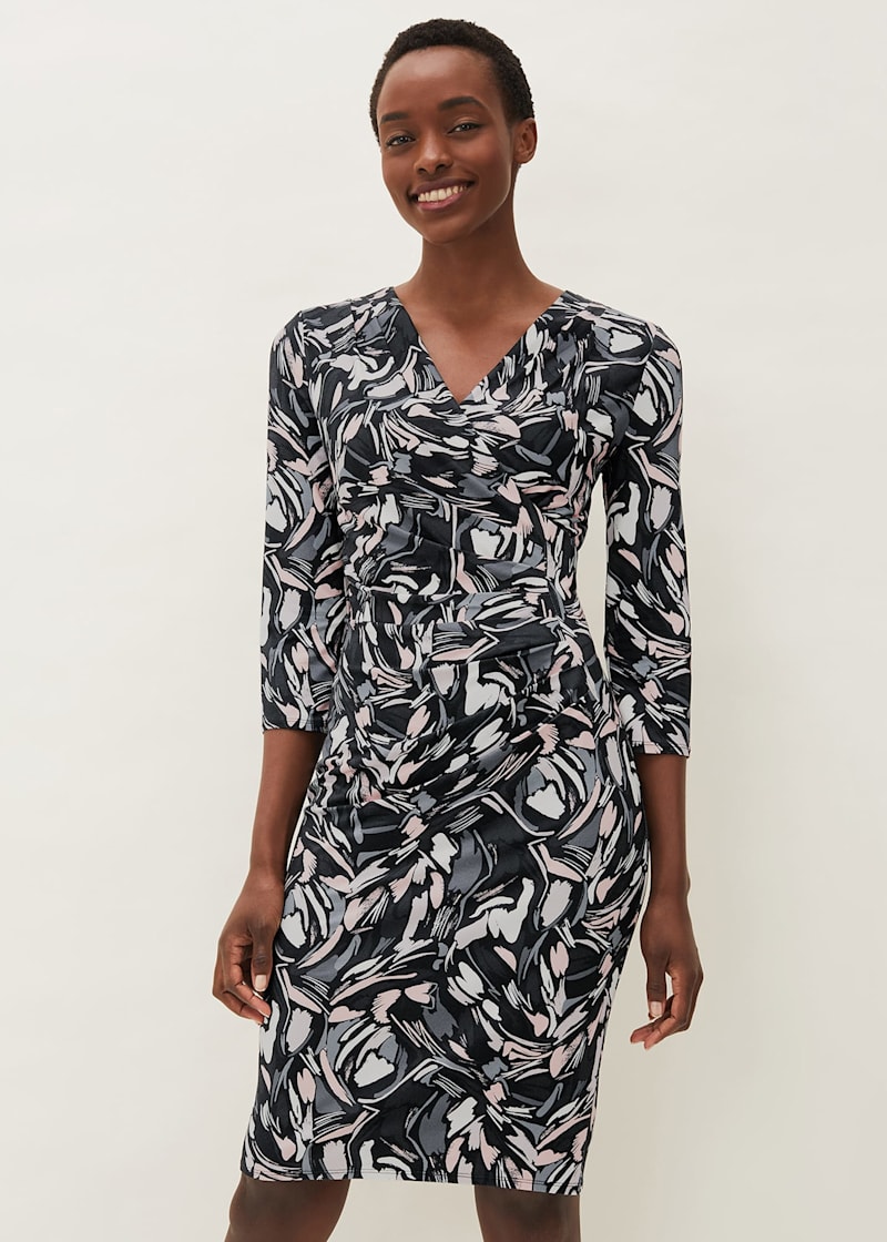 Floral print jersey dress 2025