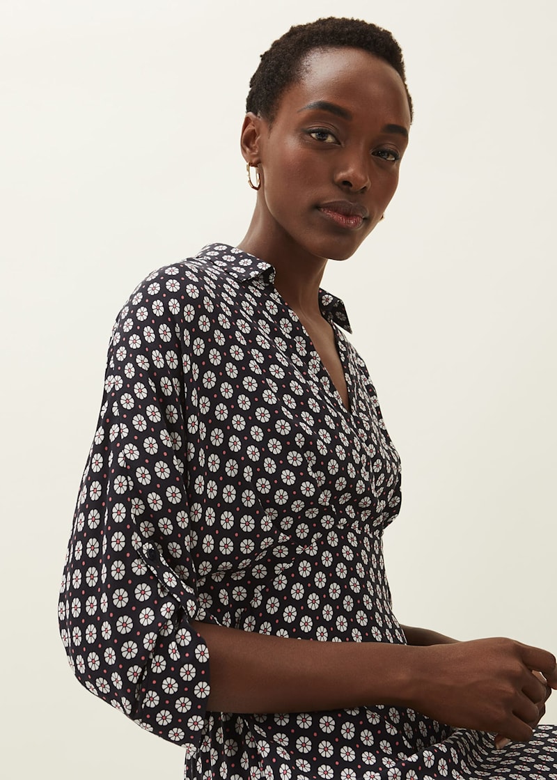 Whistles confetti floral shirt dress online
