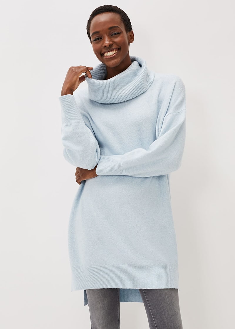 Long roll neck jumper dress outlet