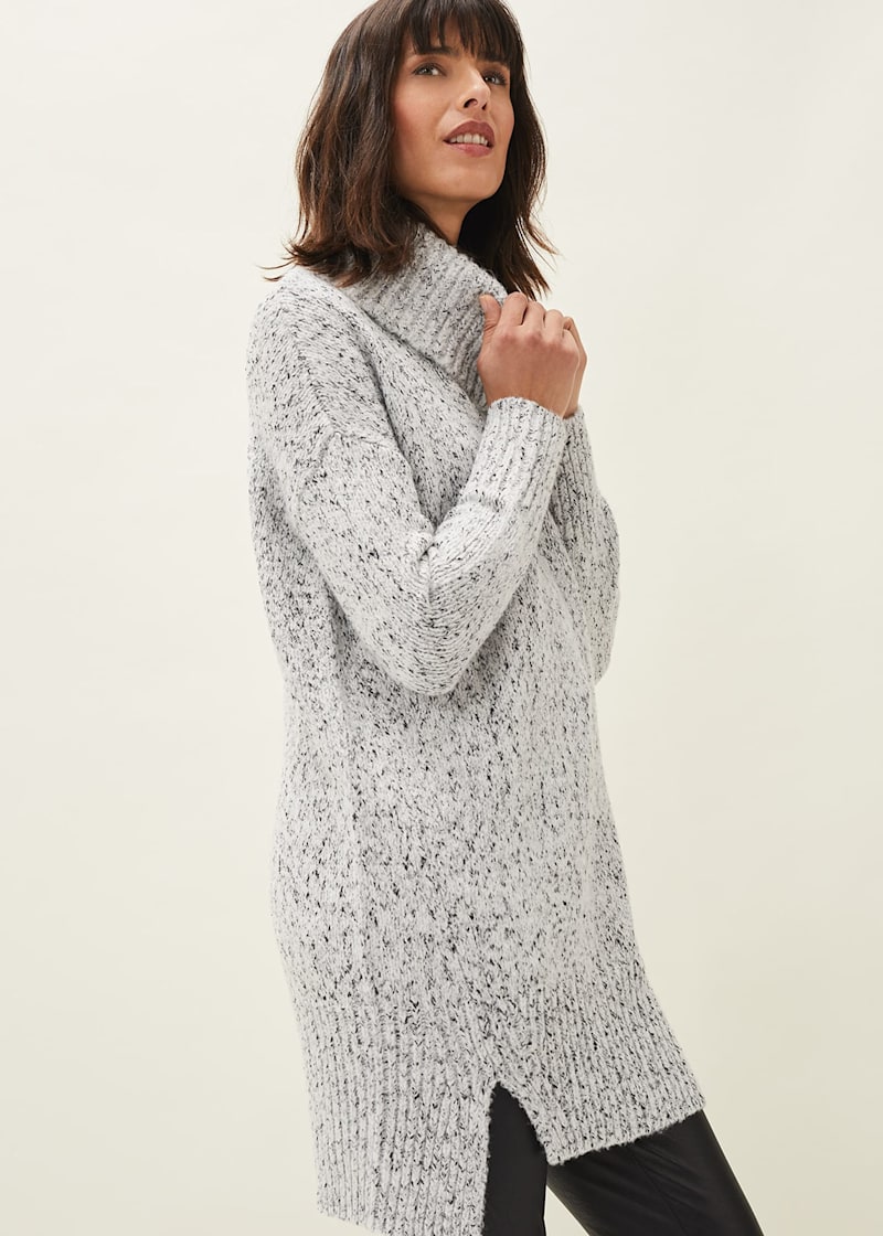 Grey cable knit shop jumper dress