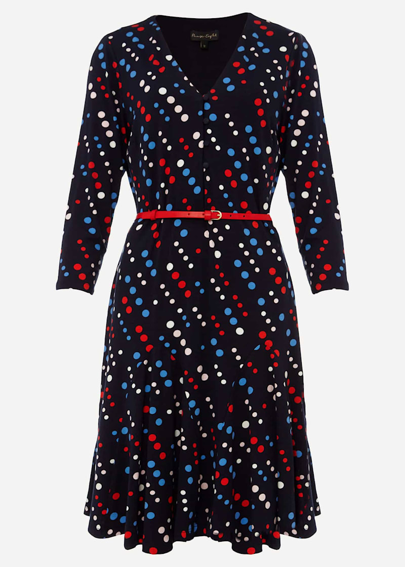 Phase eight navy spot dress hotsell