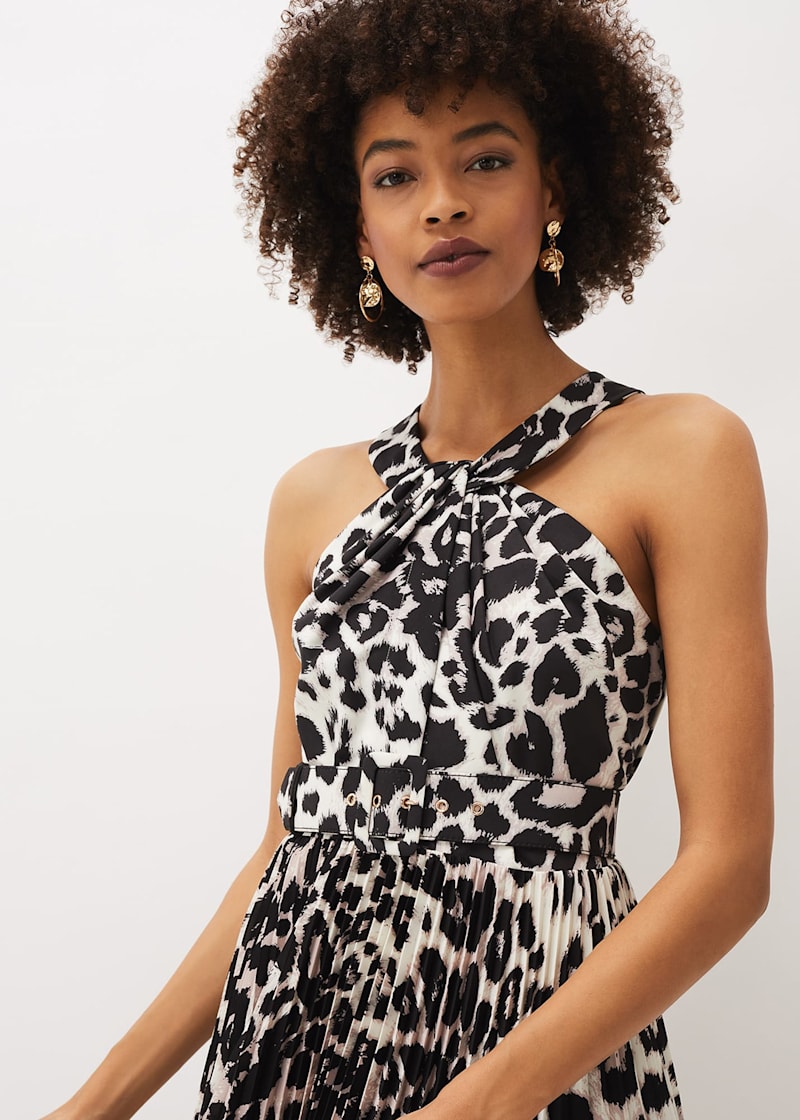 Leopard print deals sheath dress