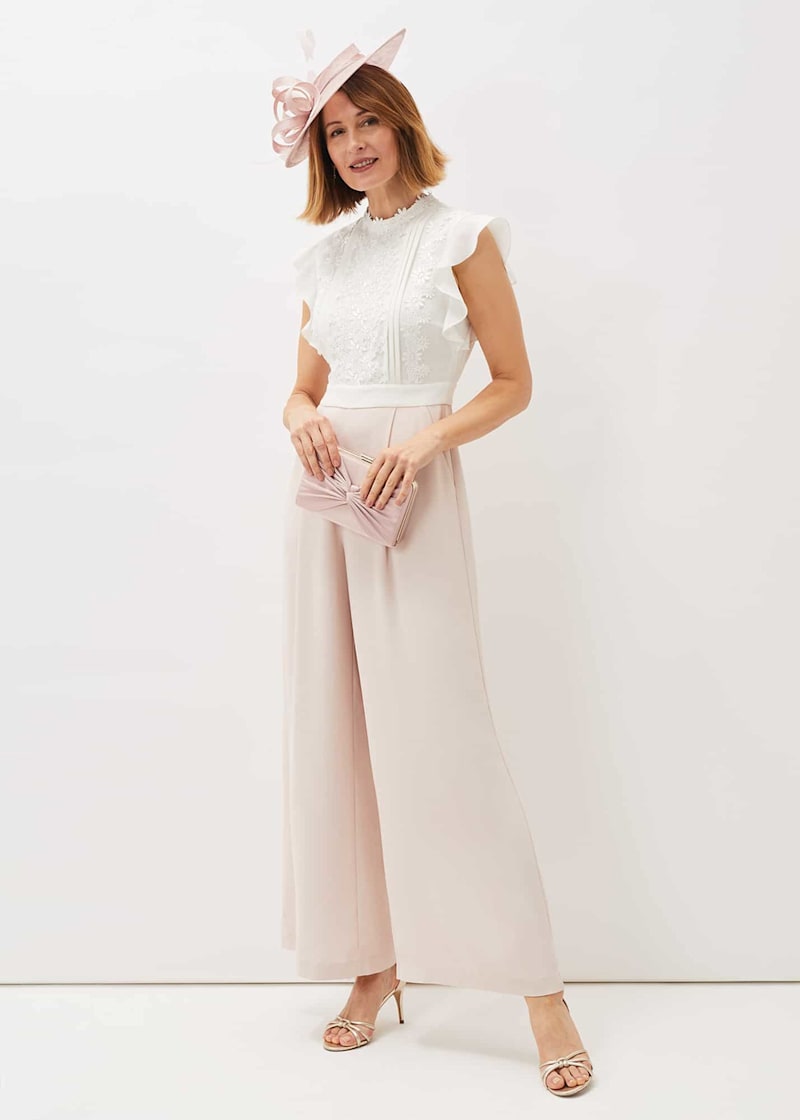 Niamh Lace Bodice Wide Leg Jumpsuit