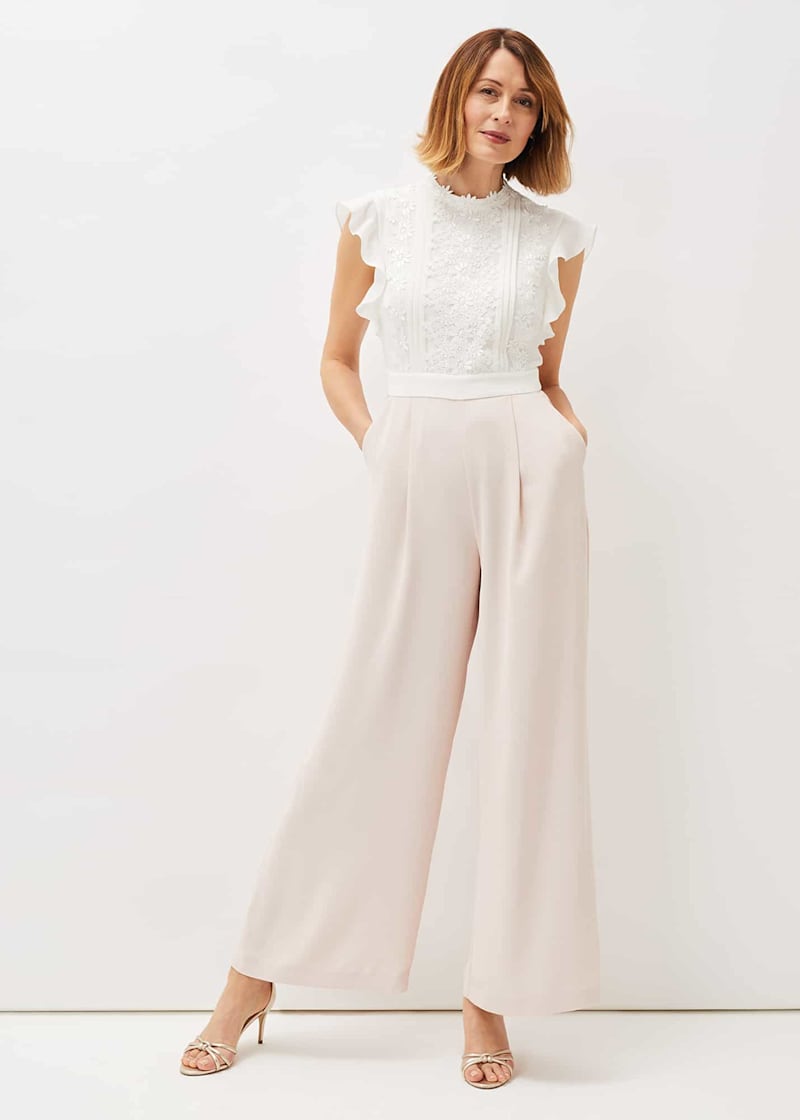 Niamh Lace Bodice Wide Leg Jumpsuit | Phase Eight UK