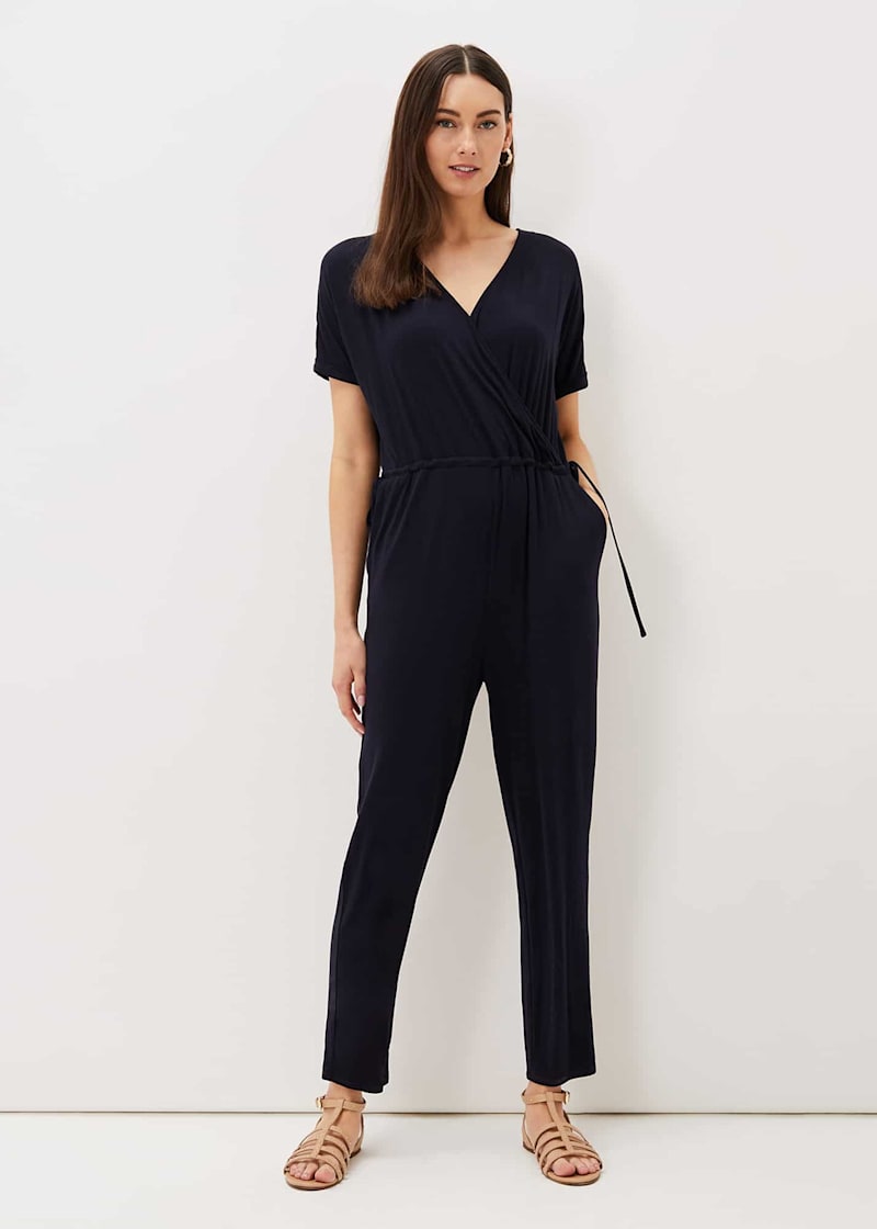 Lyla Jersey Wrap Front Jumpsuit