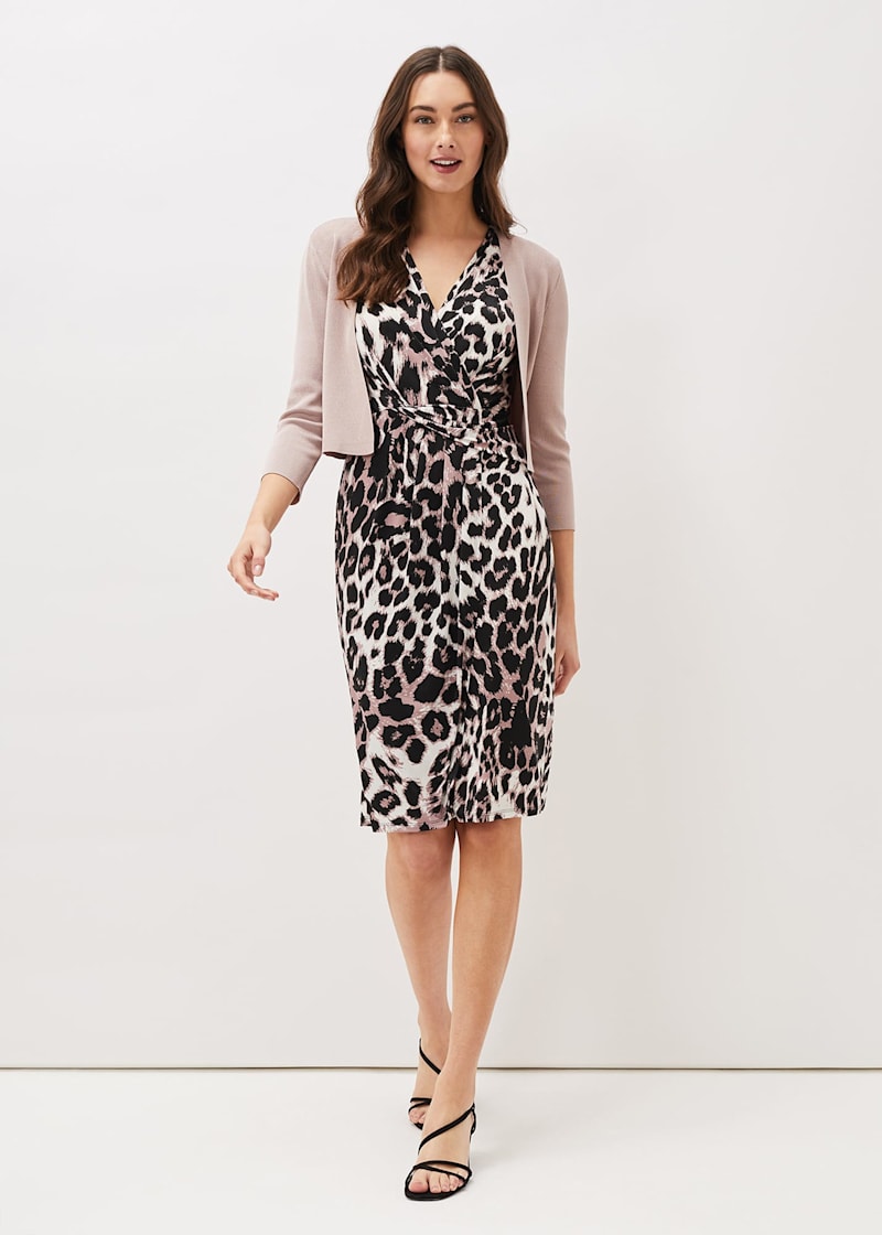Leopard sleeveless dress top