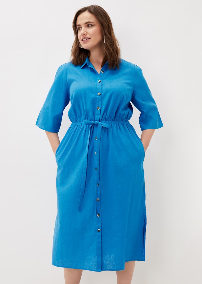 Silk shirt dress plus size discount