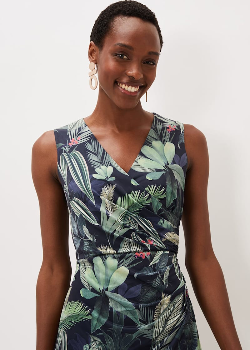 Palm print dress h&m outlet
