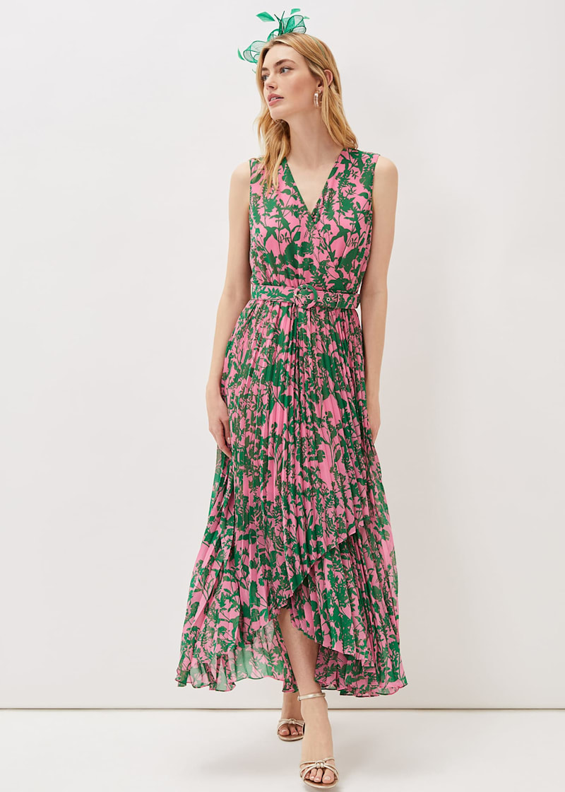 Brianna Pleated Print Dress | Phase Eight UK