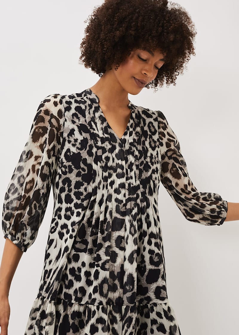 Leopard swing skirt top