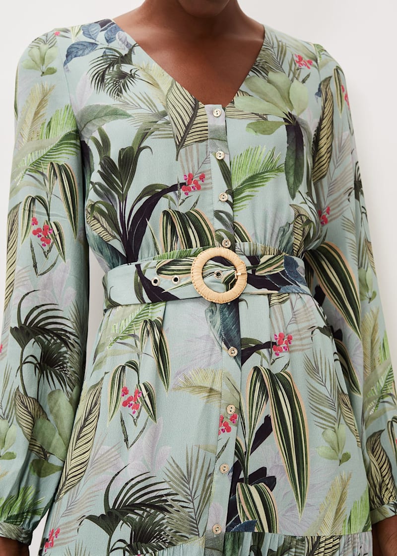 Maya Printed Tiered Maxi Dress