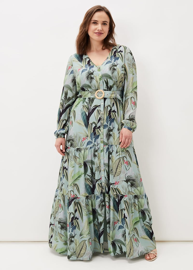 Maya Printed Tiered Maxi Dress