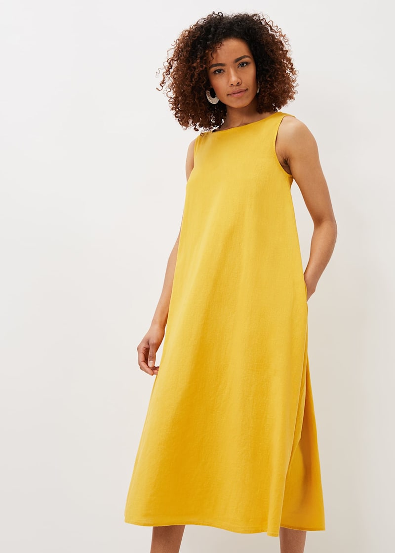 Linen dress clearance yellow