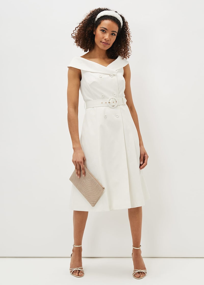 Double breasted midi dress discount