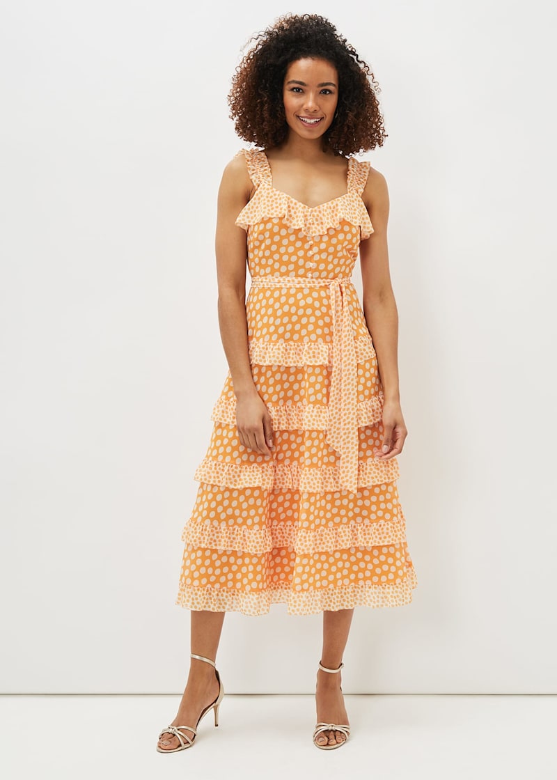 Madaline Spot Ruffle Dress |