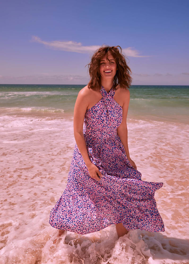 Dvf halter neck dress store