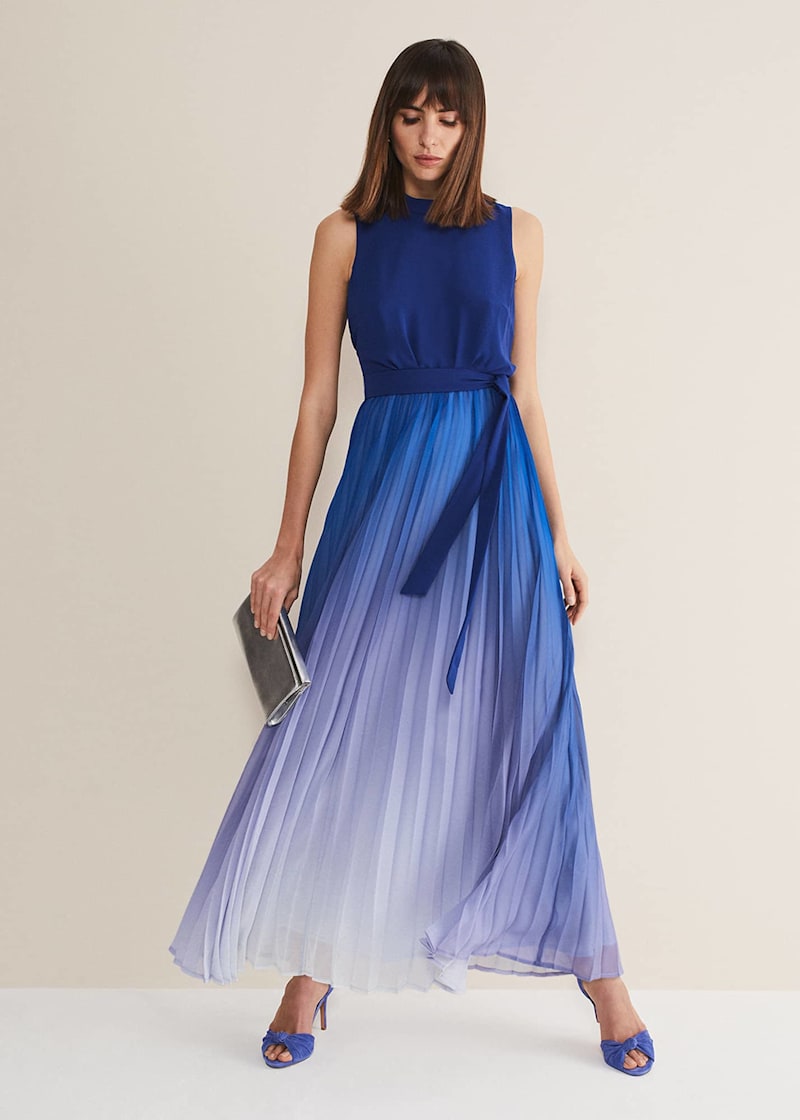 Blue ombre hot sale maxi dress