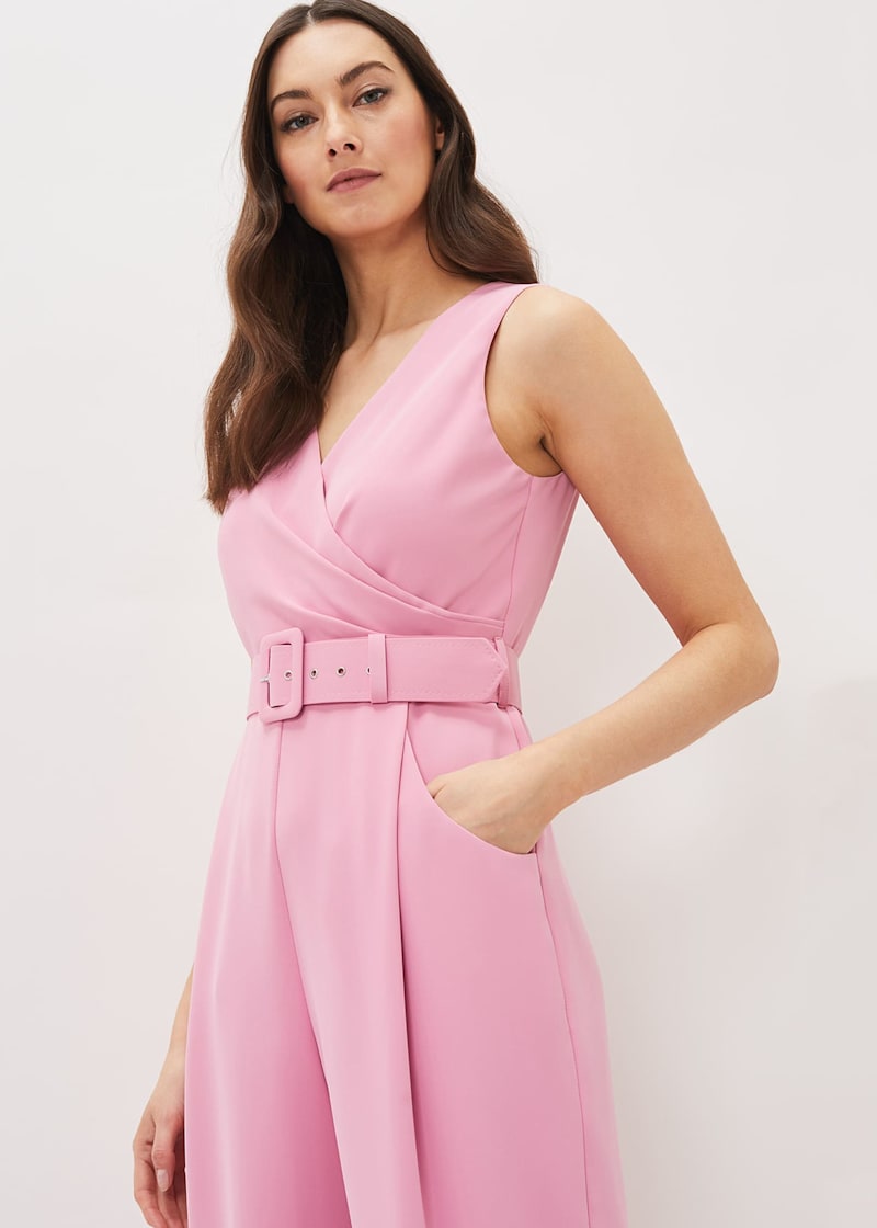 Lissia Pink Wide Leg Jumpsuit