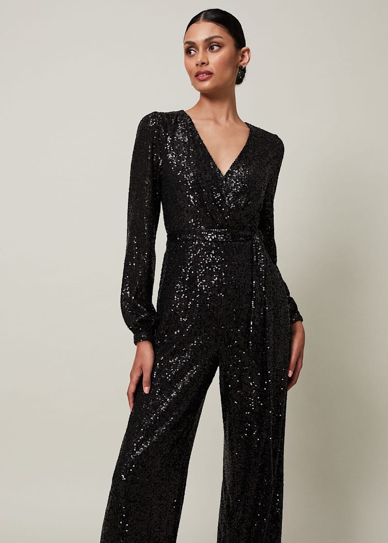 Sequin formal jumpsuit sales
